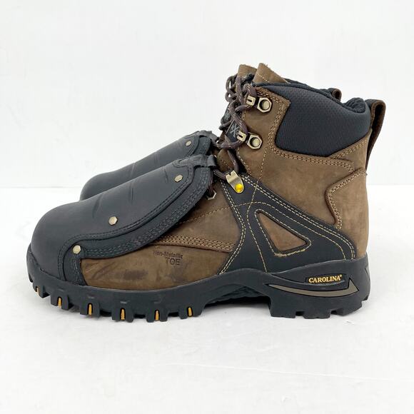 Carolina Mens 6'' Miter Ext Composite Toe Boot US 8.5M EU 41-42 Brown Black NWOB - Picture 9 of 14